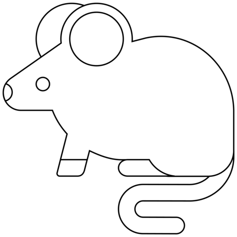 Rat Emoji Coloring Page